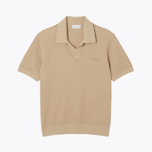 L.C Cotton Blend Open Polo Collar Sweater