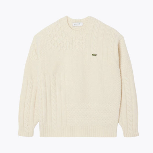 L.C Relaxed Fit Patchwork Effect Wool Sweater