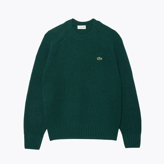 L.C Thick Carded Wool Crew Neck Sweater